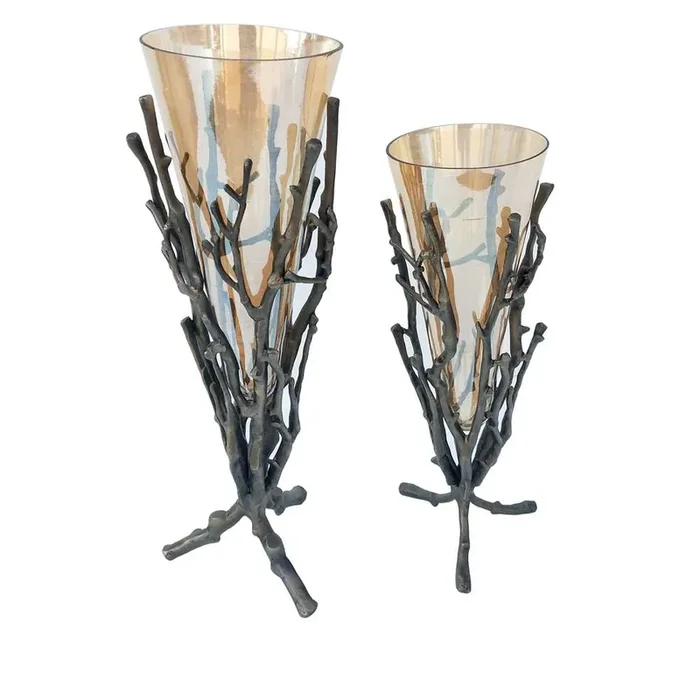 Crestview Collection – Aluminium & Glass Vase – CVVZSN005