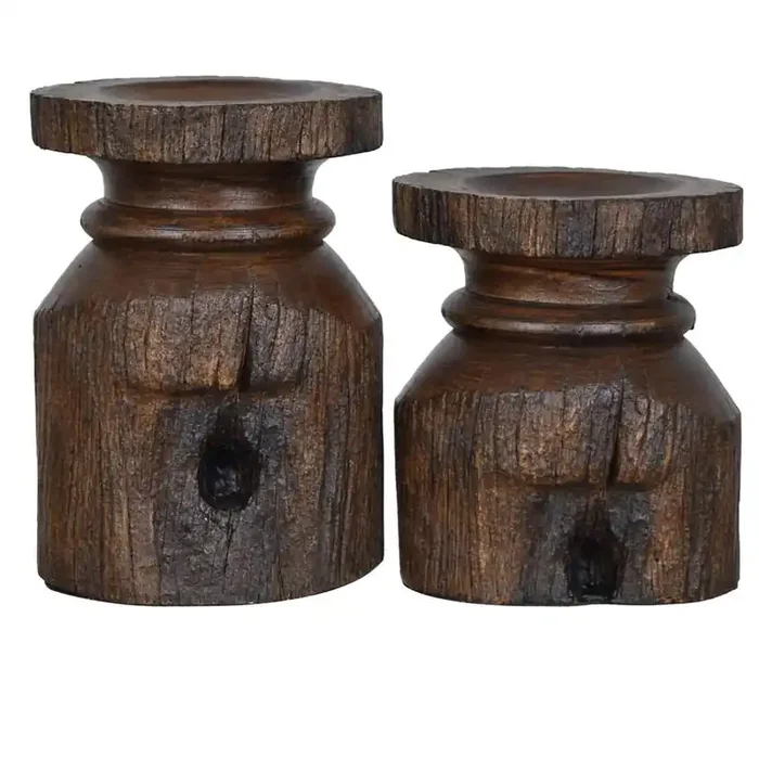 Crestview Collection – Barn Post Candleholders – CVCHE713
