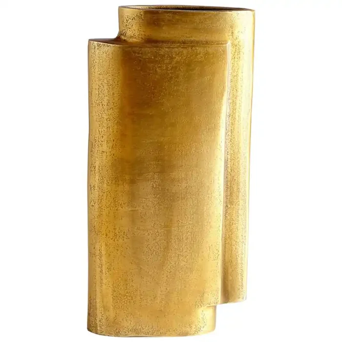 Cyan Design – A Step Up Vase in Antique Brass – Small – 08952