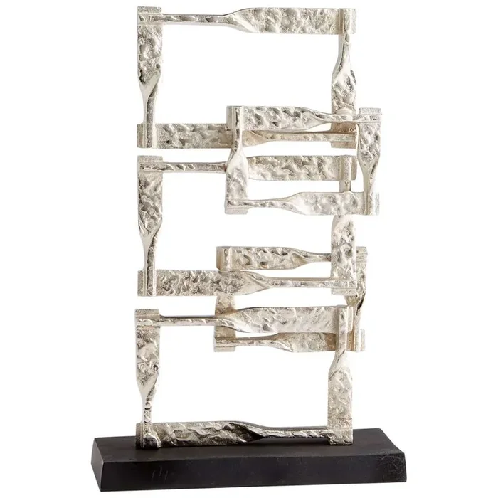 Cyan Design – Akira Sculpture in Matt Black and Nickel – Small – 10626