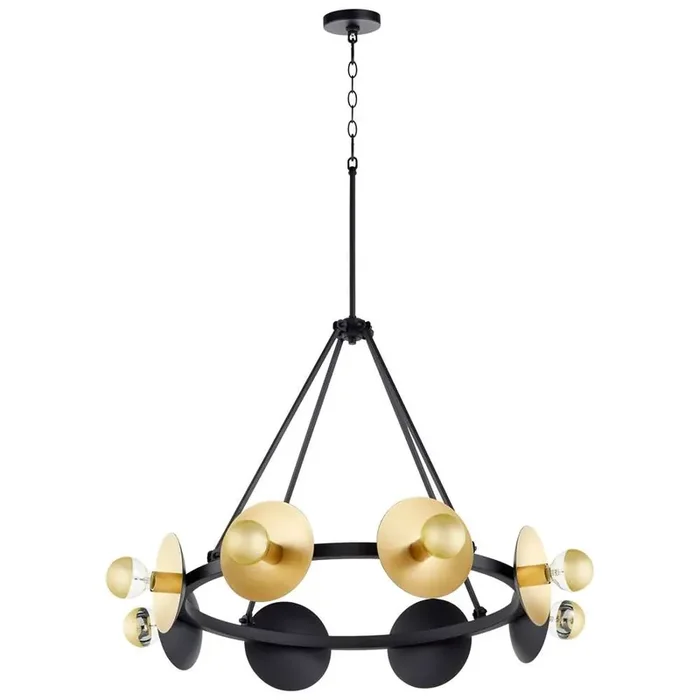 Cyan Design – Artemis Chandelier in Noir and Gold Leaf – Medium – 10980