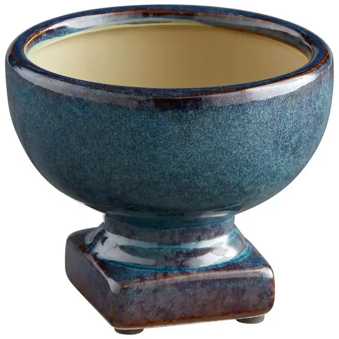 Cyan Design – Big Sky Planter in Blue Glaze – Small – 11045