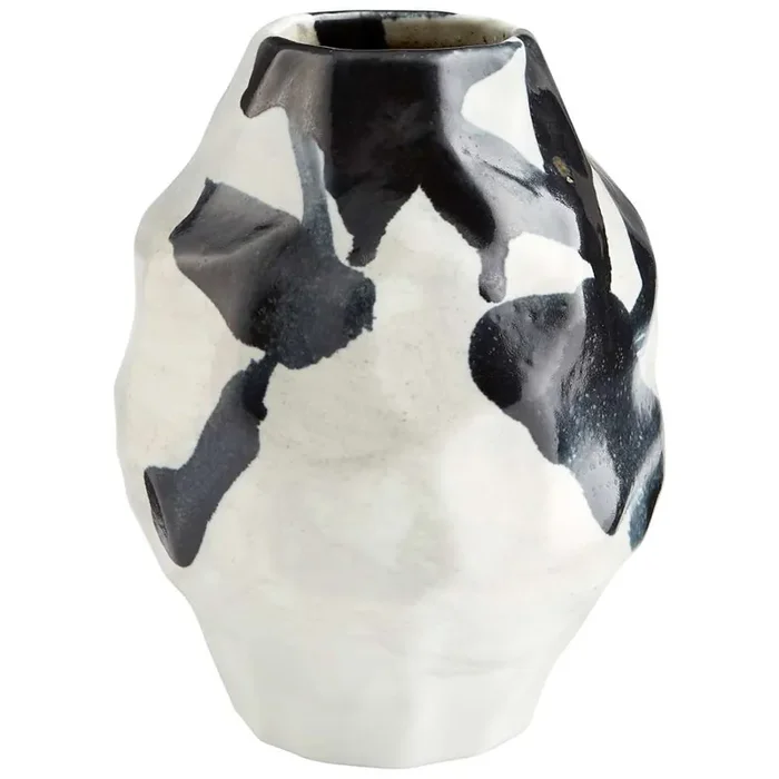 Cyan Design – Mod Vase in Black and White – Small – 10941