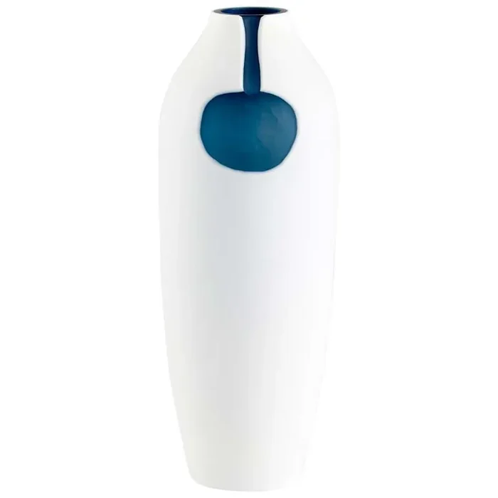 Cyan Design – Oracle Vase in Blue and White – Large – 11109