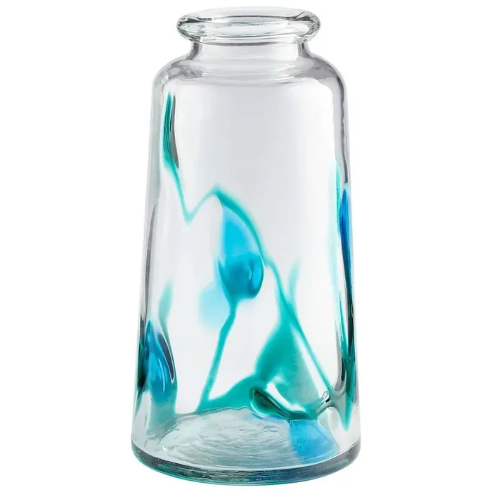 Cyan Design – Tahoe Vase in Blue & Clear – Large – 11071