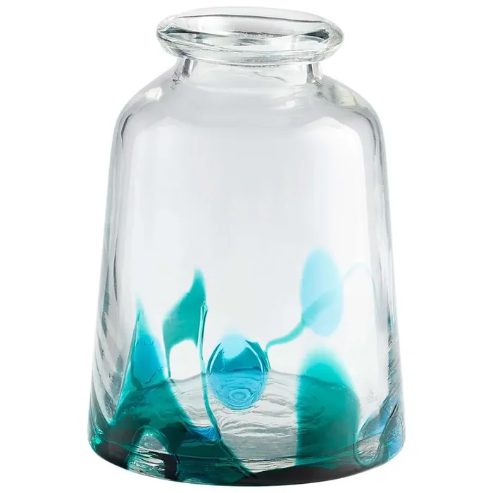 Cyan Design – Tahoe Vase in Blue & Clear – Medium – 11070