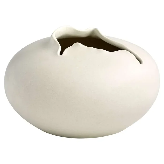 Cyan Design – Tambora Vase in Off White – Small – 11402