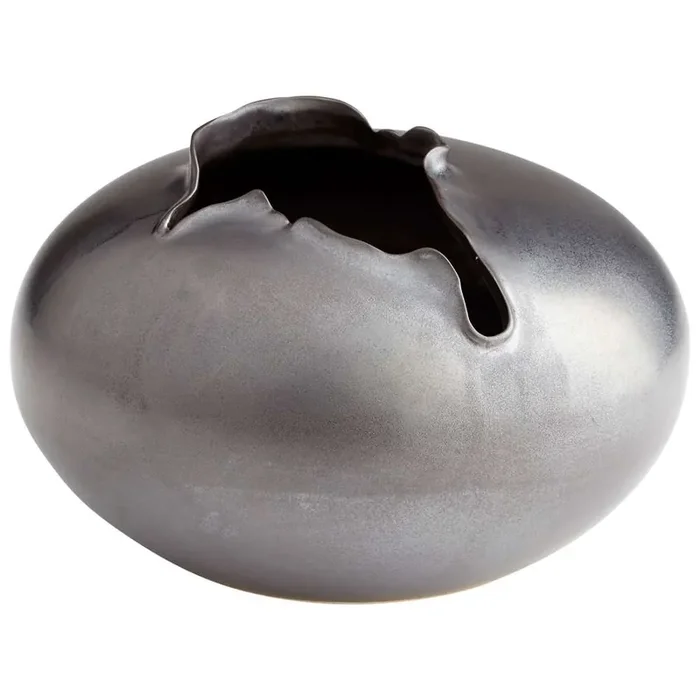 Cyan Design – Tambora Vase Metal in Black – Medium – 06878