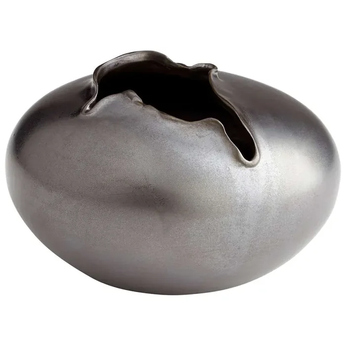 Cyan Design – Tambora Vase Metal in Black – Small – 06877