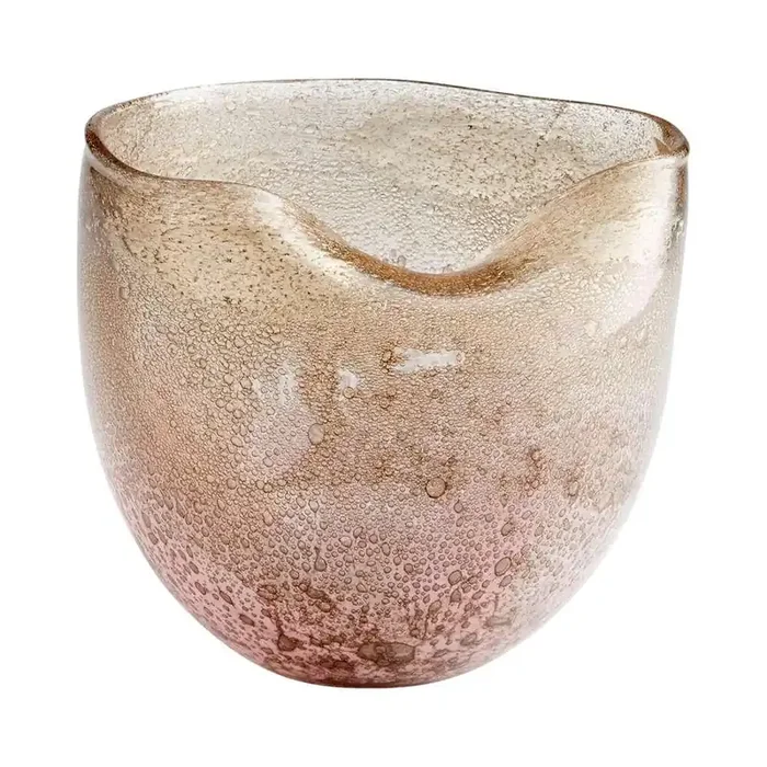 Cyan Design – Wide Prospero Vase in Purple and Gold Dust – 10317