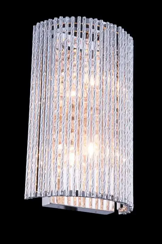 Elegant Furniture & Lighting – Influx 2 light Chrome Wall Sconce Clear Royal Cut Crystal – V2092W7C/RC
