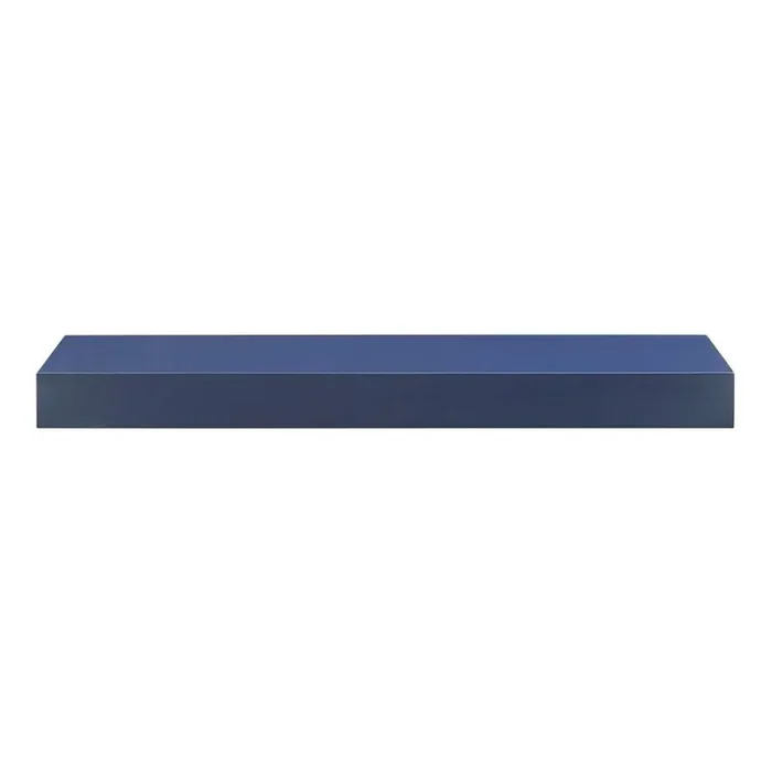 Euro Style – Barney 24in Floating Shelf/Shelving in High Gloss White – 09740-WHT