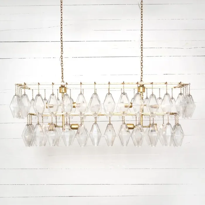 Four Hands – Adeline Rectangular Chandelier – Gold Leaf – IHTN-003A