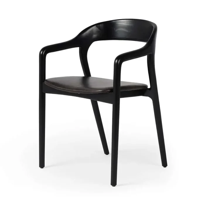 Four Hands – Amare Dining Armchair – Sonoma Black – 236452-002