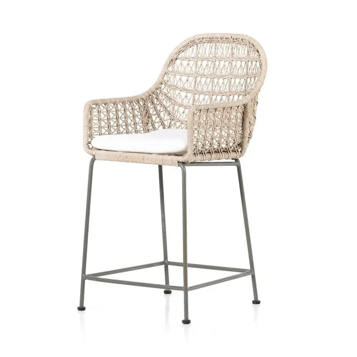 Four Hands – Bandera Outdoor Bar and Counter Stool – Stinson White – 230095-002