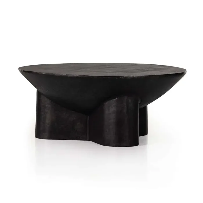 Four Hands – Sante 36in Coffee Table – Raw Black – 235674-001