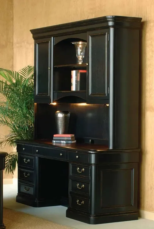 Hekman Furniture – Louis Philippe – Executive Deck and Credenza – 79142_79141