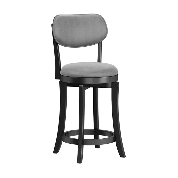 Hillsdale Furniture – Sloan Wood Counter Height Swivel Stool, Black – 4037-827
