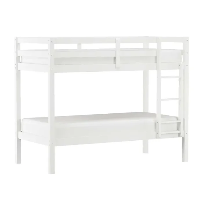 Hillsdale Kids and Teen – Caspian Twin Over Twin Bunk Bed, White – 2179-021MY