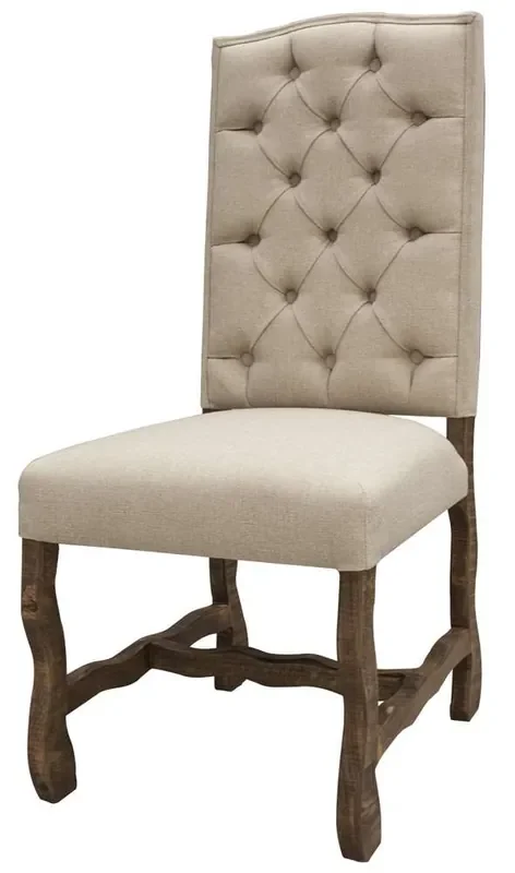 IFD – Marquez Uph. Chair W/Tufted Back, 100%Polyester (Set of 2) – IFD435CHAIR
