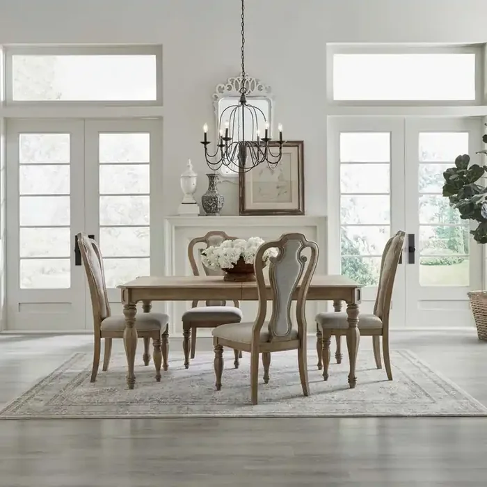 Liberty Furniture – Magnolia Manor 5 Piece Rectangular Table Set – 244N-DR-5RLS