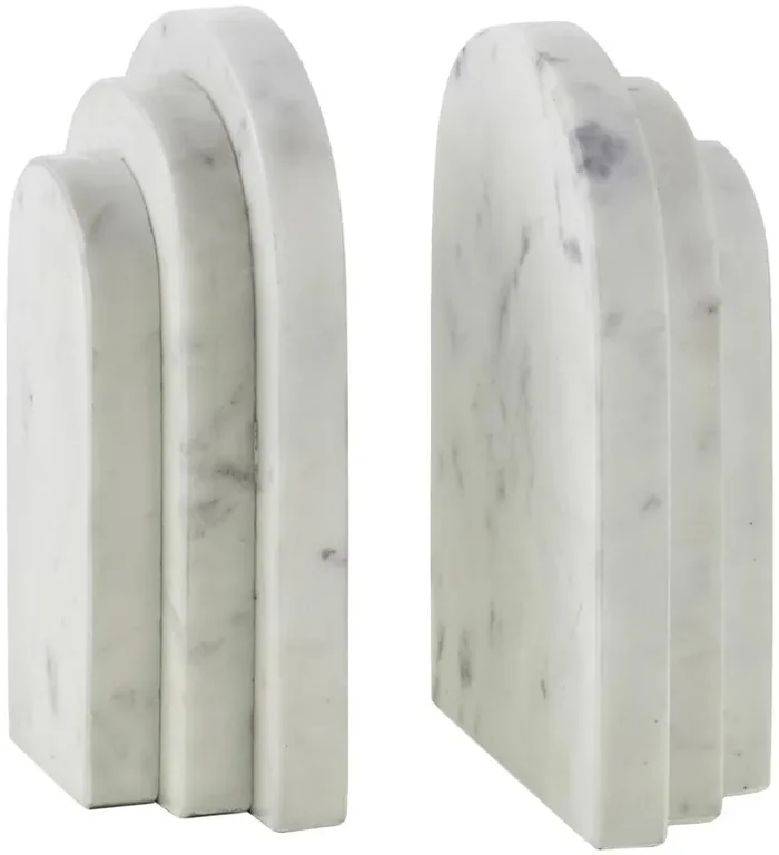 Livabliss – Aayena Bookend – White – EYA002-SET