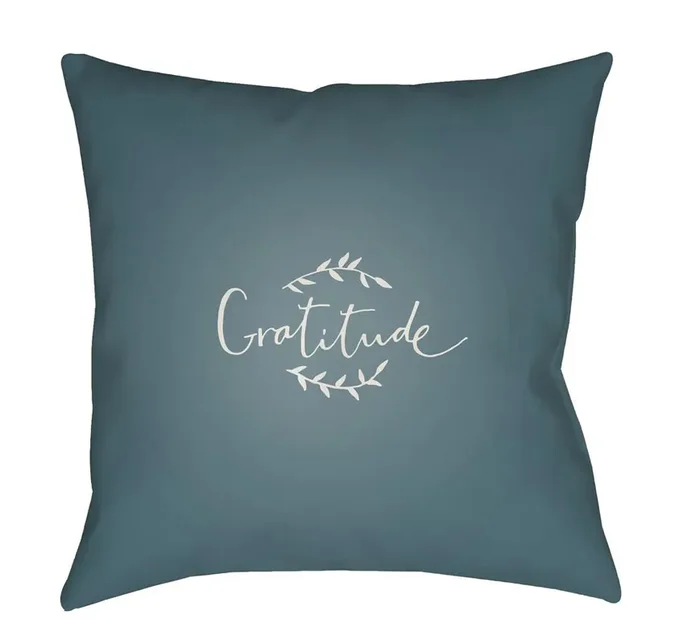 Livabliss – Gratitude 20″Lx20″W Accent Pillow – GTD004-2020