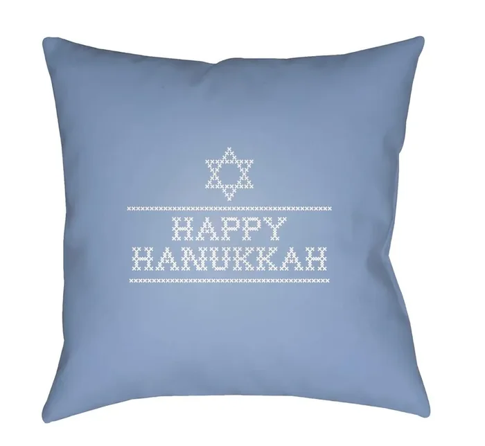 Livabliss – Happy Hannukah II 18″Lx18″W Accent Pillow – JOY008-1818