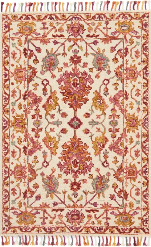 Loloi Zharah Rug in Berry