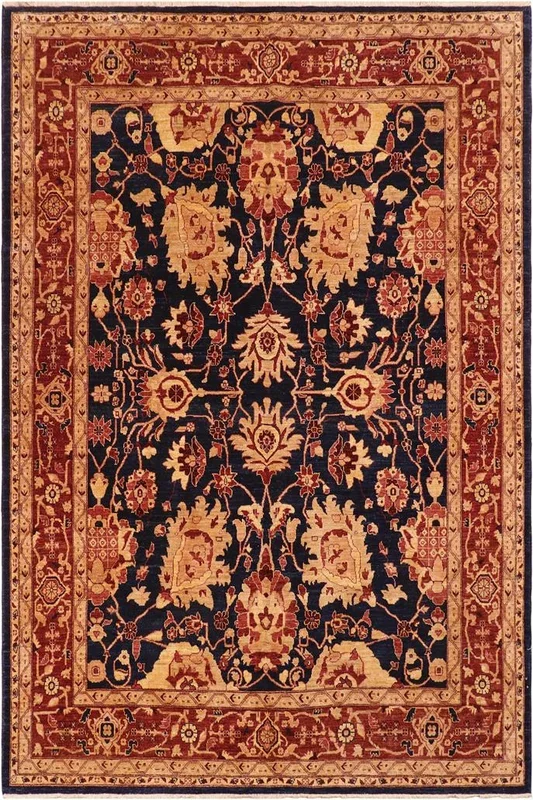 Oriental Ziegler Brianna Blue/Red Wool Rug – 8’1” x 9’9”