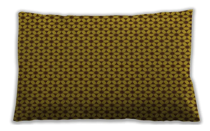 Patterned Indoor Outdoor Rectangular Dark Bronze Brown Lumbar Throw Pillow, 13 inch by 19 inch, lbpat3053yw