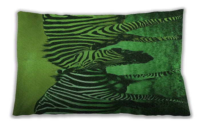 Patterned Indoor Outdoor Rectangular Dark Forest Green Lumbar Throw Pillow, 13 inch by 19 inch, lbpat2855grn