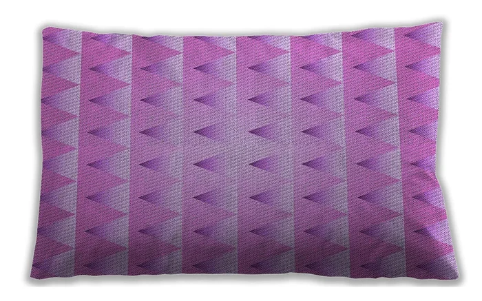 Patterned Indoor Outdoor Rectangular Violet Purple Lumbar Throw Pillow, 13 inch by 19 inch, lbpat2315pur