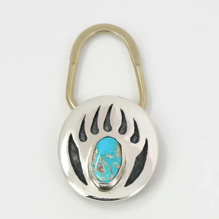 Turquoise Bear Paw Key Ring
