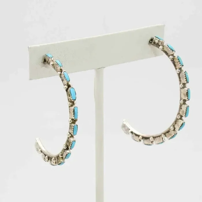 Turquoise Hoop Earrings